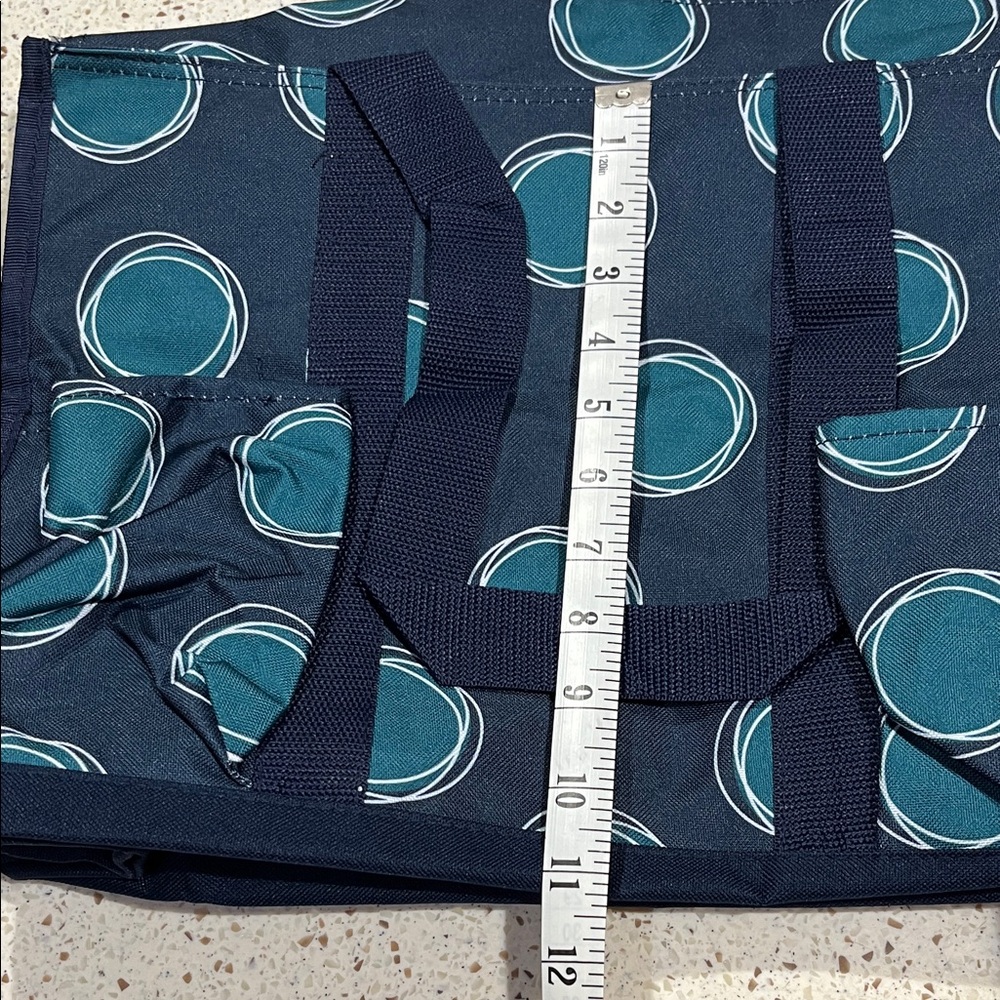 Thirty-One La-Di-Dot Zip-Top Organizing Utility tote - Picture 9 of 12
